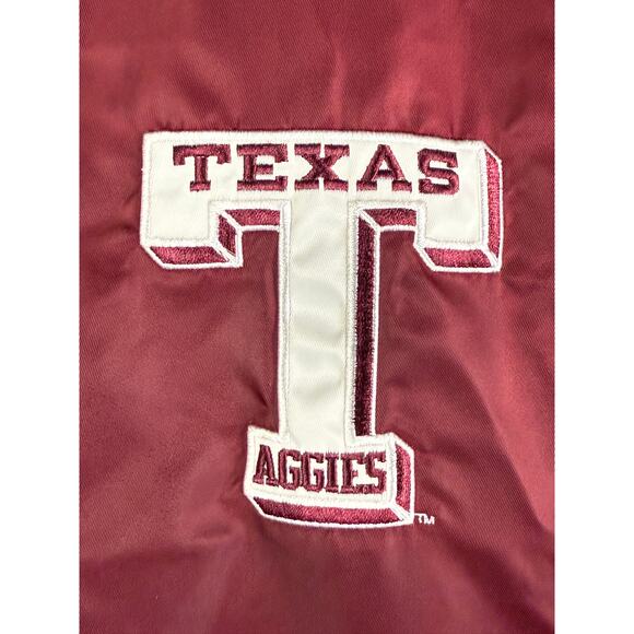 Texas A&M Aggies Starter G-III Satin Bomber Jacket Stitch Maroon Men’s XL NCAA - Picture 4 of 9
